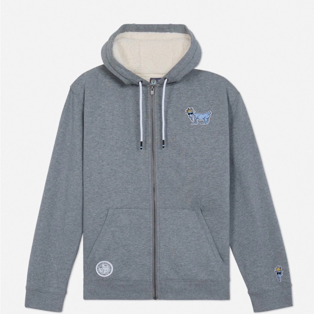 NEW GOAT USA Kids' Sherpa-Lined Full-Zip Hooded Sweatshirt